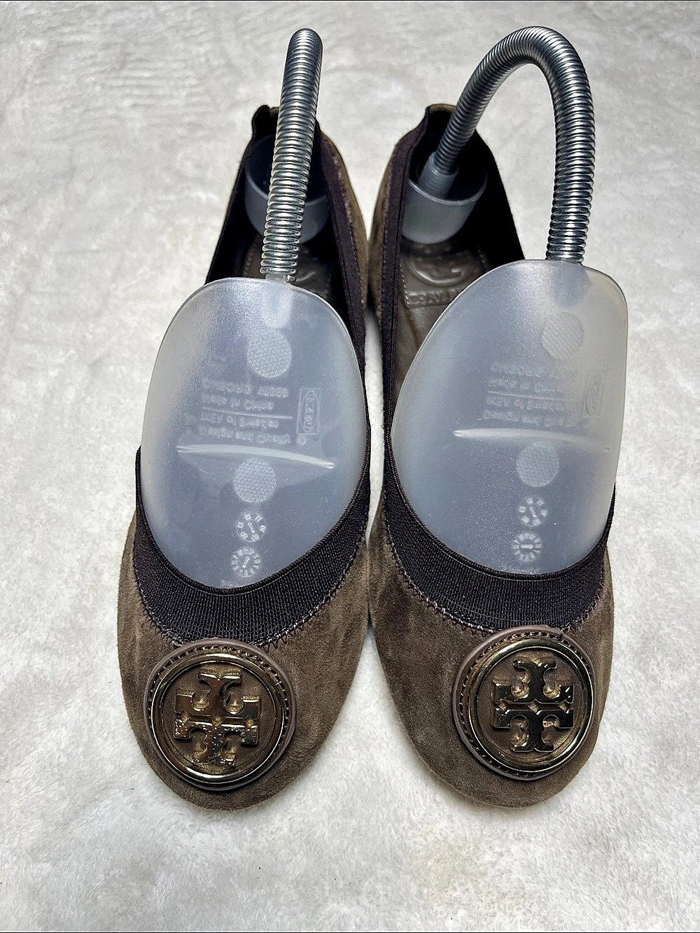 Tory Burch Reva Suede Flats Brown US 6M